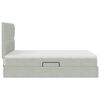 vidaXL Lit avec rangement et matelas Gris clair 140 x 190 cm Velours