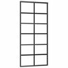 vidaXL Porte coulissante Verre ESG et aluminium 90x205 cm Noir
