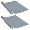 vidaXL Films autoadhésifs pour meubles 2 pcs Gris 500x90 cm PVC
