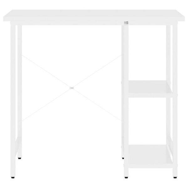 vidaXL Bureau d'ordinateur Blanc 80x40x72 cm MDF et m&eacute;tal