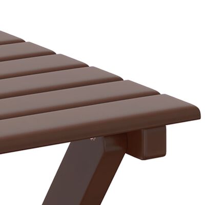 vidaXL Chaise à bascule avec table pliable marron bois massif peuplier