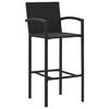 vidaXL Ensemble de bar de jardin 3 pcs Noir