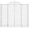 vidaXL Paniers &agrave; gabions arqu&eacute;s 18 pcs 200x50x160/180 cm Fer galvanis&eacute;