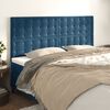 vidaXL T&ecirc;te de lit Bleu fonc&eacute; 160 x 5 x 118/128 cm Velours