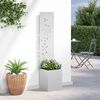 vidaXL Écran de confidentialité de jardin Floral Argent 32 x 140 cm