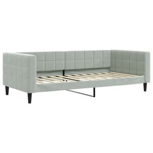 vidaXL Lit de repos sans matelas gris clair 90x200 cm velours