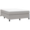 vidaXL Sommier à lattes de lit avec matelas Gris clair 140x190cm Tissu