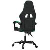 vidaXL Chaise de jeu Noir et vert Similicuir