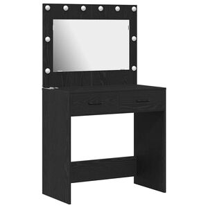 vidaXL Table de Toilette Ch&ecirc;ne noir 78,5 x 41 x 135 cm