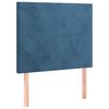 vidaXL T&ecirc;te de lit Bleu fonc&eacute; 90x5x118/128 cm Velours