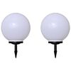 vidaXL 2 pcs Lampes d'all&eacute;e d'ext&eacute;rieur &agrave; LED 40 cm et piquet au sol