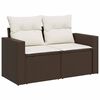 vidaXL Salon de jardin avec coussins 6 pcs marron r&eacute;sine tress&eacute;e