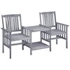 vidaXL Chaises de jardin avec table &agrave; th&eacute; 159x61x92 cm bois d'acacia