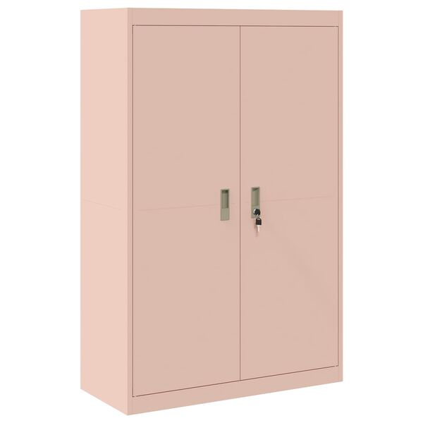 vidaXL Armoire de rangement avec stockage 2 pcs Rose 90 x 40 x 140 cm