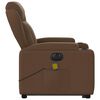 vidaXL Fauteuil inclinable de massage &eacute;lectrique Marron Tissu