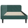 vidaXL Cadre de lit d'angle Vert fonc&eacute; 90 x 200 cm Velours