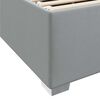 vidaXL Cadre de lit avec matelas Gris clair 200 x 200 cm tissu