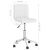 vidaXL Chaises pivotantes &agrave; manger lot de 6 blanc similicuir