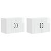 vidaXL Meuble mural LUCCA 2 pc Blanc brillant Bois d'ing&eacute;nierie