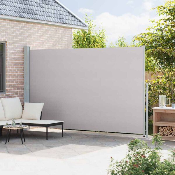 vidaXL Auvent lat&eacute;ral r&eacute;tractable de patio 220x500 cm Gris