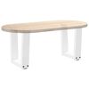 vidaXL Pieds de table basse en forme de V, 2 pi&egrave;ces, blanc, 40 x (30-31,3) cm, acier