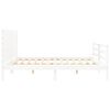 vidaXL Cadre de lit sans matelas blanc 200x200 cm bois massif
