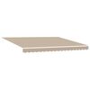 vidaXL Auvent R&eacute;tractable avec Beige 400 &times;300 cm tissu