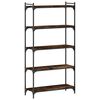 vidaXL Biblioth&egrave;que 5 niveaux ch&ecirc;ne fum&eacute; 80x30x154cm bois d'ing&eacute;nierie