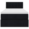 vidaXL Lit ottoman avec matelas noir 90x200 cm tissu