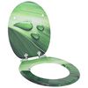 vidaXL Si&egrave;ge de toilette 2 pcs Goutte verte 44 x 38 cm Panneau MDF