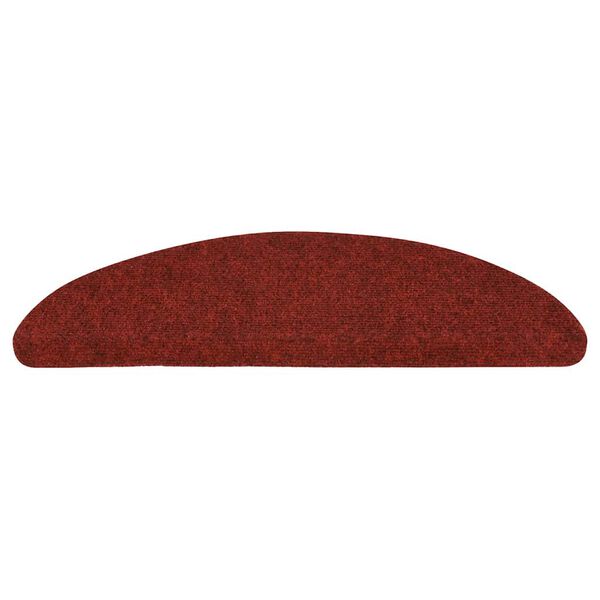 vidaXL Tapis d'escalier autocollants 10 pièces 56 x 17 x 3 cm Rouge bordeaux Demi-rond