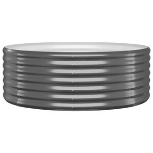 vidaXL Lit sur&eacute;lev&eacute; de jardin Acier galvanis&eacute; Anthracite