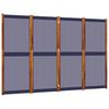 vidaXL Cloison de s&eacute;paration 4 panneaux bleu fonc&eacute; 280x180 cm