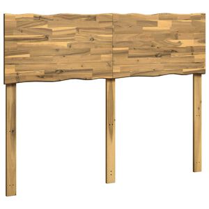 vidaXL T&ecirc;te de lit en bois brut ROSTOCK Blanc 140 cm