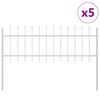 vidaXL Cl&ocirc;ture de jardin WOERDEN 5 pc 8,5 x 0,6 m Blanc