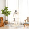 vidaXL Arbre &agrave; chat avec griffoirs en sisal Cr&egrave;me 153 cm