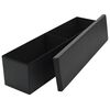 vidaXL Banc de rangement pliable Similicuir 150 x 38 x 38 cm Noir