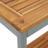 vidaXL Table de jardin avec stockage Naturel et gris 80 x 35 x 75 cm