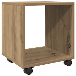 vidaXL Armoire &agrave; roulettes ch&ecirc;ne artisanal bois d'ing&eacute;nierie