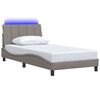 vidaXL Cadre de lit sans matelas Hanko taupe 100x200 cm tissu