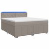 vidaXL Lit boxspring avec matelas Taupe 160 x 200 cm Tissu