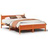 vidaXL Cadre de lit sans matelas cire marron 150x200cm bois pin massif