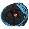 vidaXL Tunnel pour chats à 3 voies Noir et bleu 90 cm Polyester