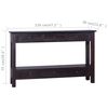 vidaXL Table console Caf&eacute; noir clair 120x30x75 cm Bois d'acajou solide