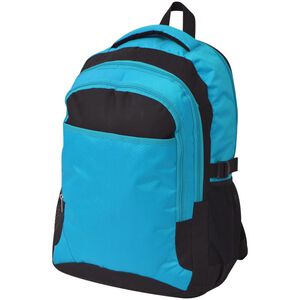 vidaXL Sac &agrave; dos d'&eacute;cole 40 L noir et bleu