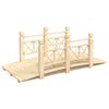 vidaXL Pont de jardin avec garde-corps 150x67x56cm bois massif &eacute;pic&eacute;a
