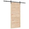 vidaXL Porte coulissante Naturel 100 x 208 cm Bois de pin massif