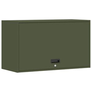 vidaXL Armoire murale pour garage Vert olive 90 x 40 x 53 cm