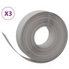 vidaXL Bordures de jardin 3 pcs gris 10 m 15 cm poly&eacute;thyl&egrave;ne