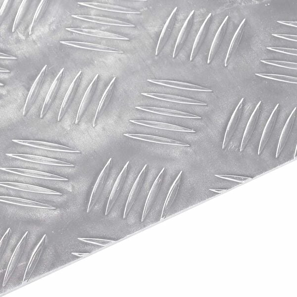 vidaXL Nez de marche Rectangulaire 4 pcs Argent&eacute; 50 x 30 cm Aluminium